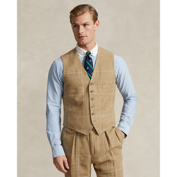 Plaid Tweed Waistcoat Polo Ralph Lauren 1