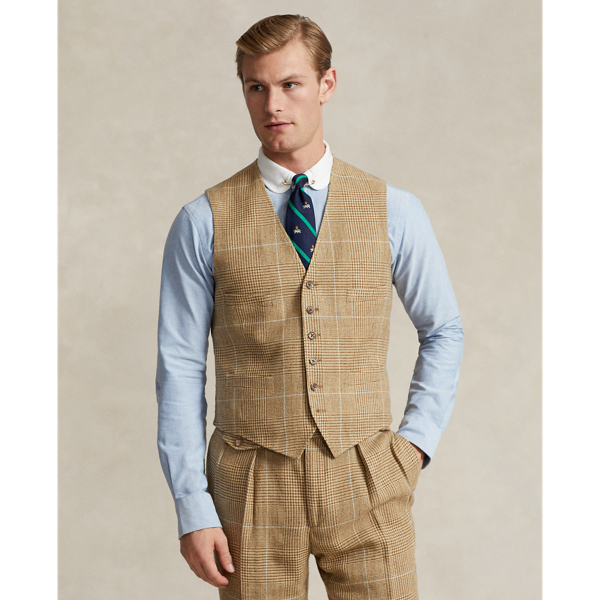 Geruite tweed gilet