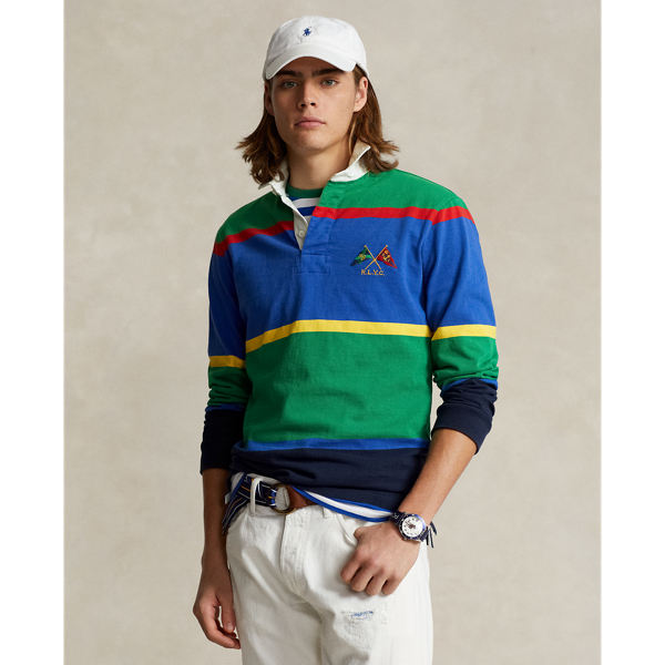 Classic Fit Striped Jersey Rugby Shirt