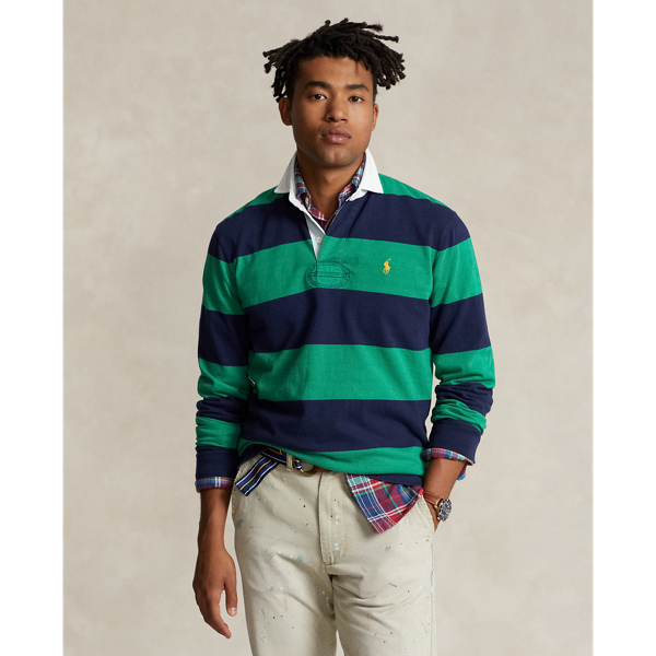 Classic Fit Striped Jersey Rugby Shirt Polo Ralph Lauren 1