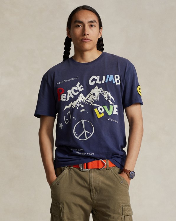 Classic Fit Peace Climb Love T-Shirt