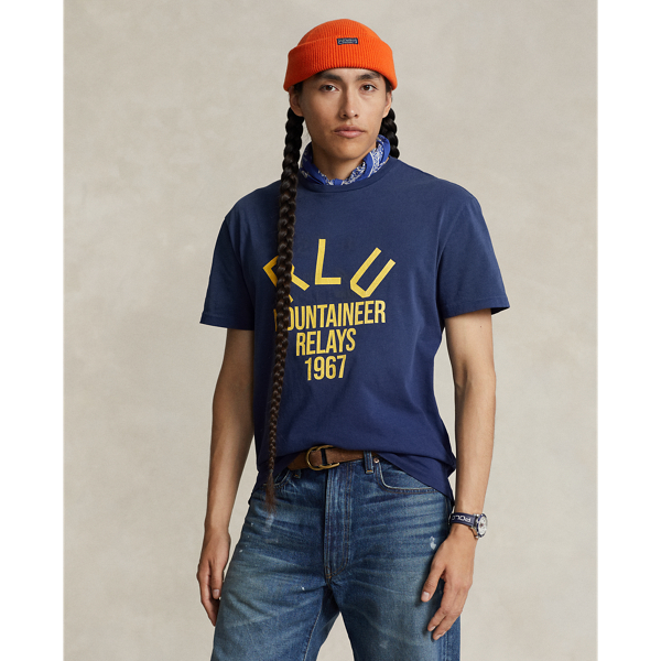 Classic Fit Slub Jersey Graphic T-Shirt Polo Ralph Lauren 1