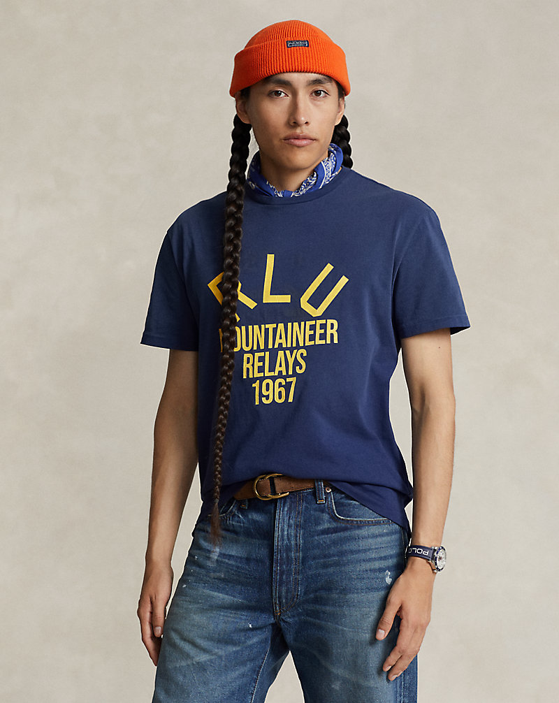 Classic Fit Slub Jersey Graphic T-Shirt Polo Ralph Lauren 1