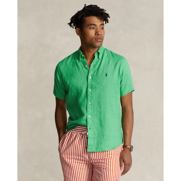 Khaki green ralph lauren shirt cheap