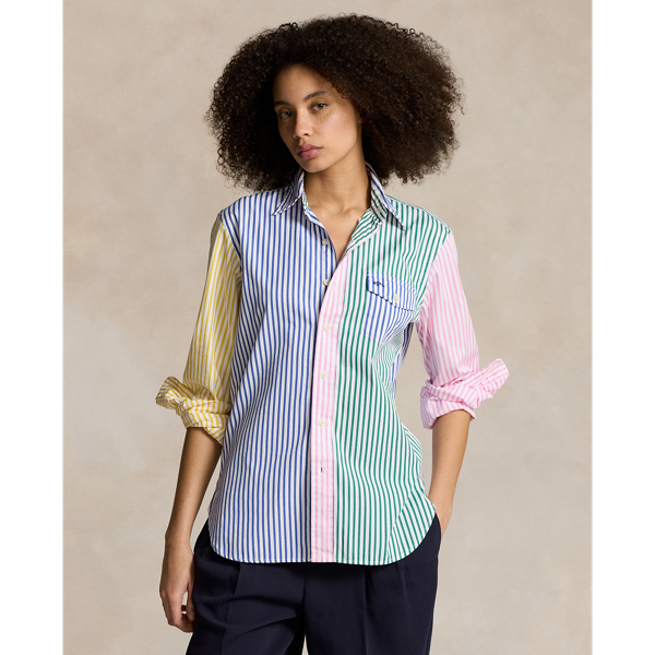 Classic Fit Striped Poplin Fun Shirt