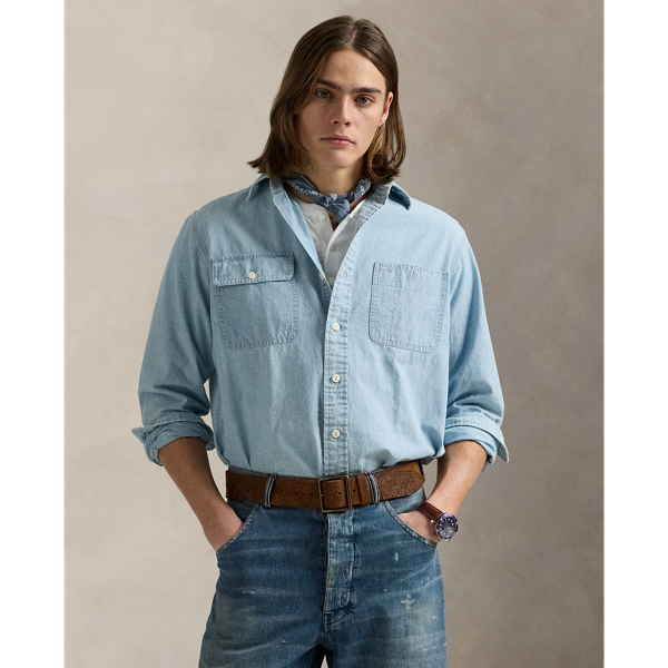 Indigo Denim Western Shirt, Ralph Lauren