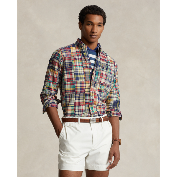 Classic Fit Patchwork Madras Shirt