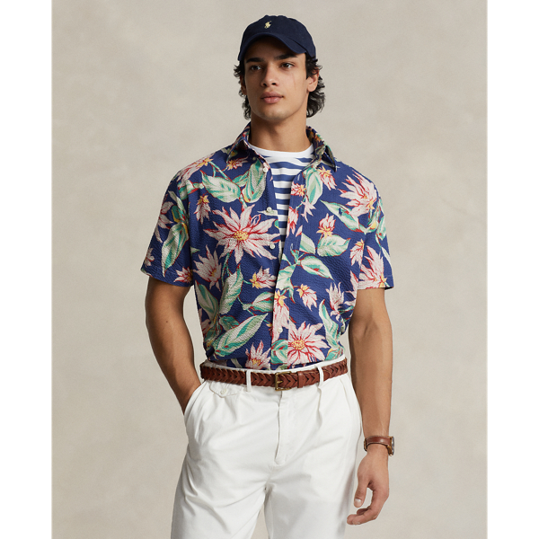 Classic Fit Floral Seersucker Shirt