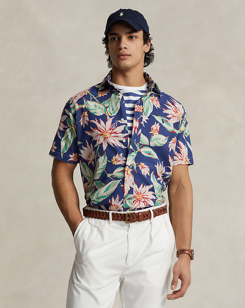 Classic Fit Floral Seersucker Shirt Polo Ralph Lauren 1