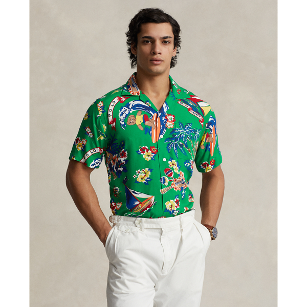 Classic Fit Polo Bear-Print Camp Shirt Polo Ralph Lauren 1