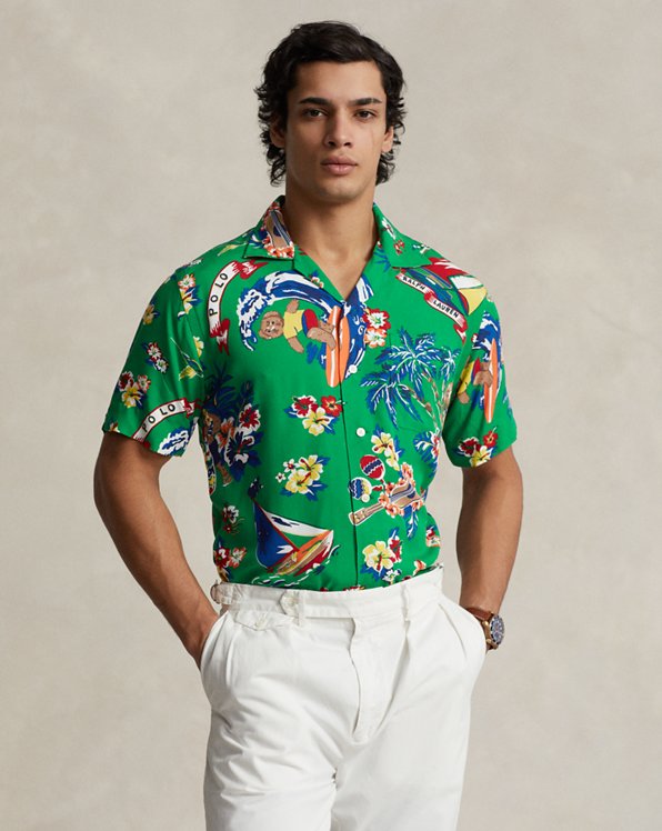 Camicia con stampa Polo Bear Classic-Fit