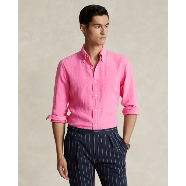 Mens pink ralph lauren shirt deals