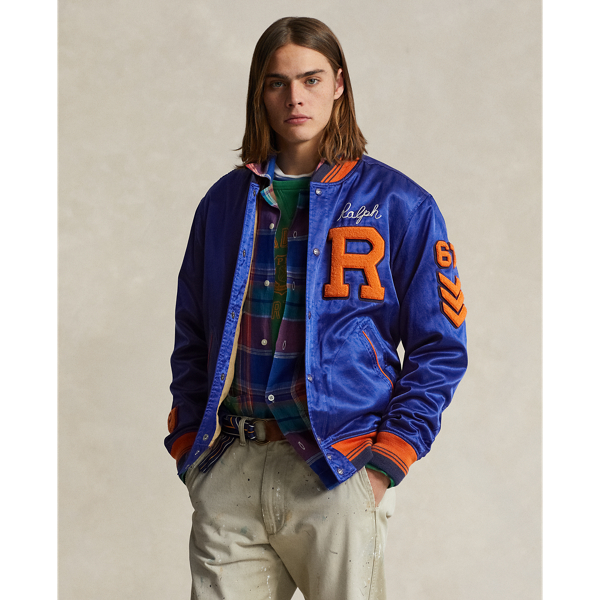 Satin Letterman Jacket Polo Ralph Lauren 1