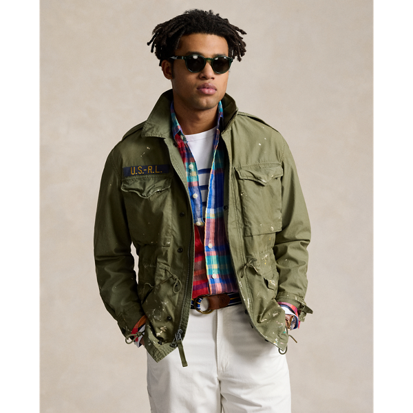 Paint-Splatter Twill Field Jacket Polo Ralph Lauren 1