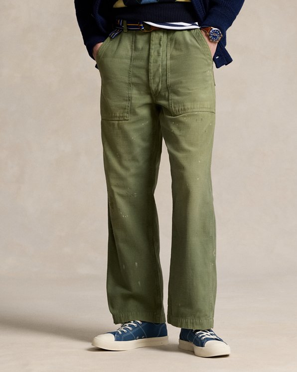 Relaxed Fit Reverse-Sateen Pant