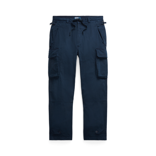Relaxed Fit Herringbone Cargo Trouser for Men | Ralph Lauren® UK
