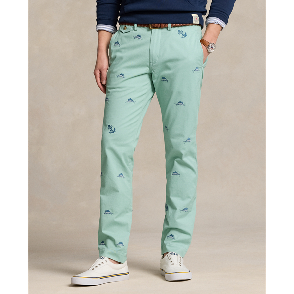 Polo Ralph Lauren FLAT PANT - Pantalones chinos - optic orange/naranja 