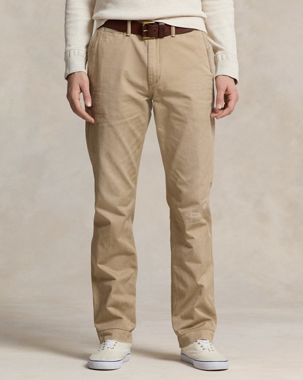 Classic Fit Distressed Twill Pant 