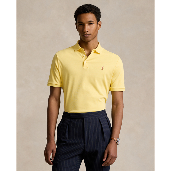 Bright yellow ralph lauren polo shirt top