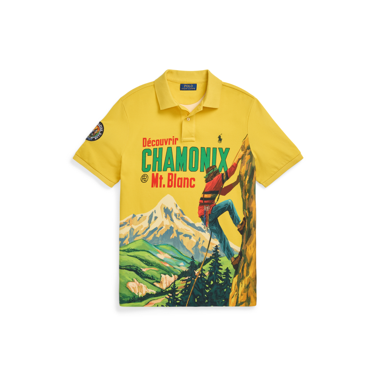 Classic Fit Mesh Graphic Polo Shirt