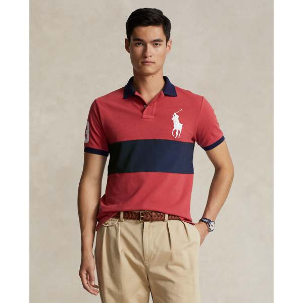 Men's Red Original Cotton Mesh Polo Shirts
