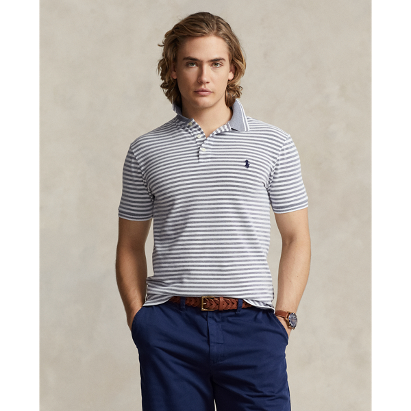 Custom Slim Fit Stretch Mesh Polo Shirt