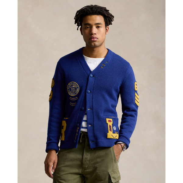 Varsity-Inspired Cotton Cardigan