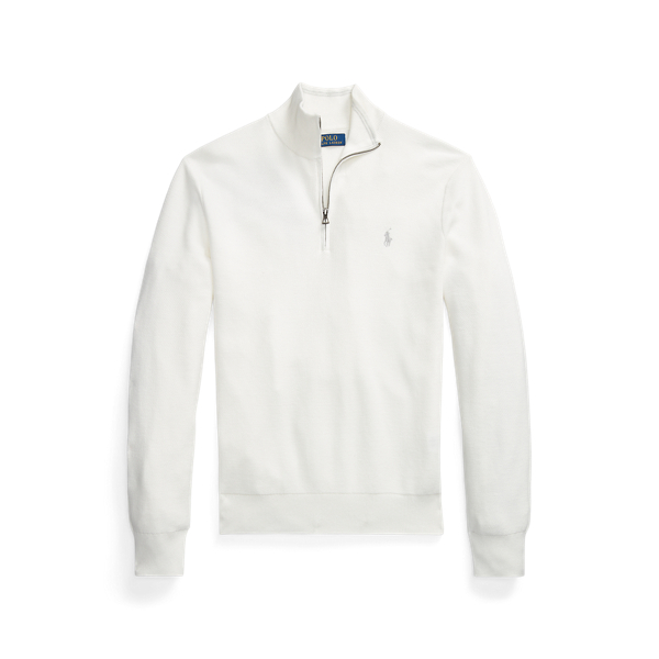 MeshKnit Cotton QuarterZip Jumper for Men Ralph Lauren® UK