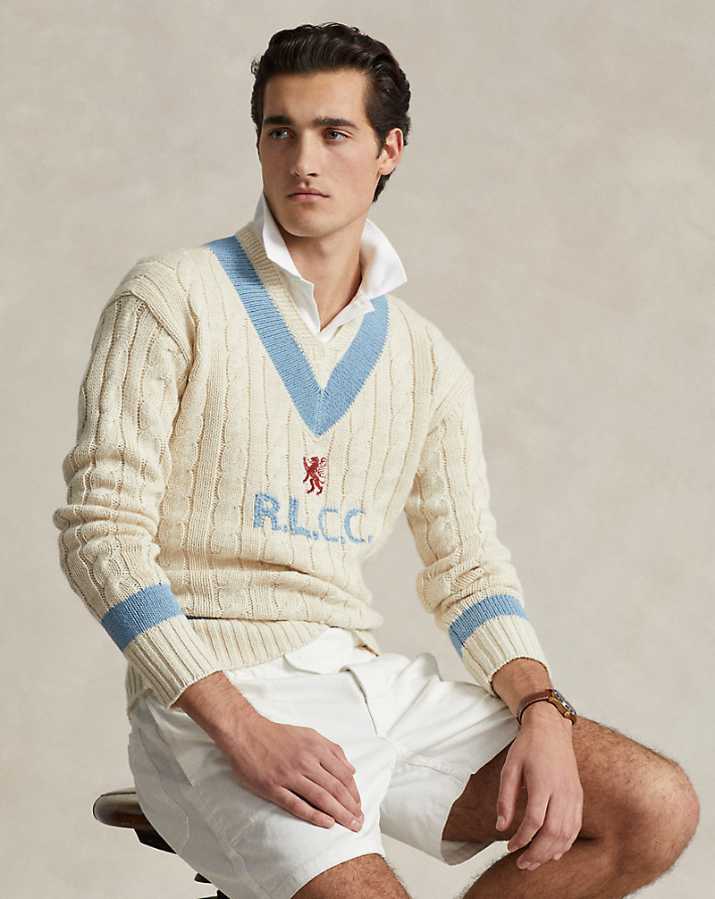 Pull de cricket brodé en coton mélangé Polo Ralph Lauren 1