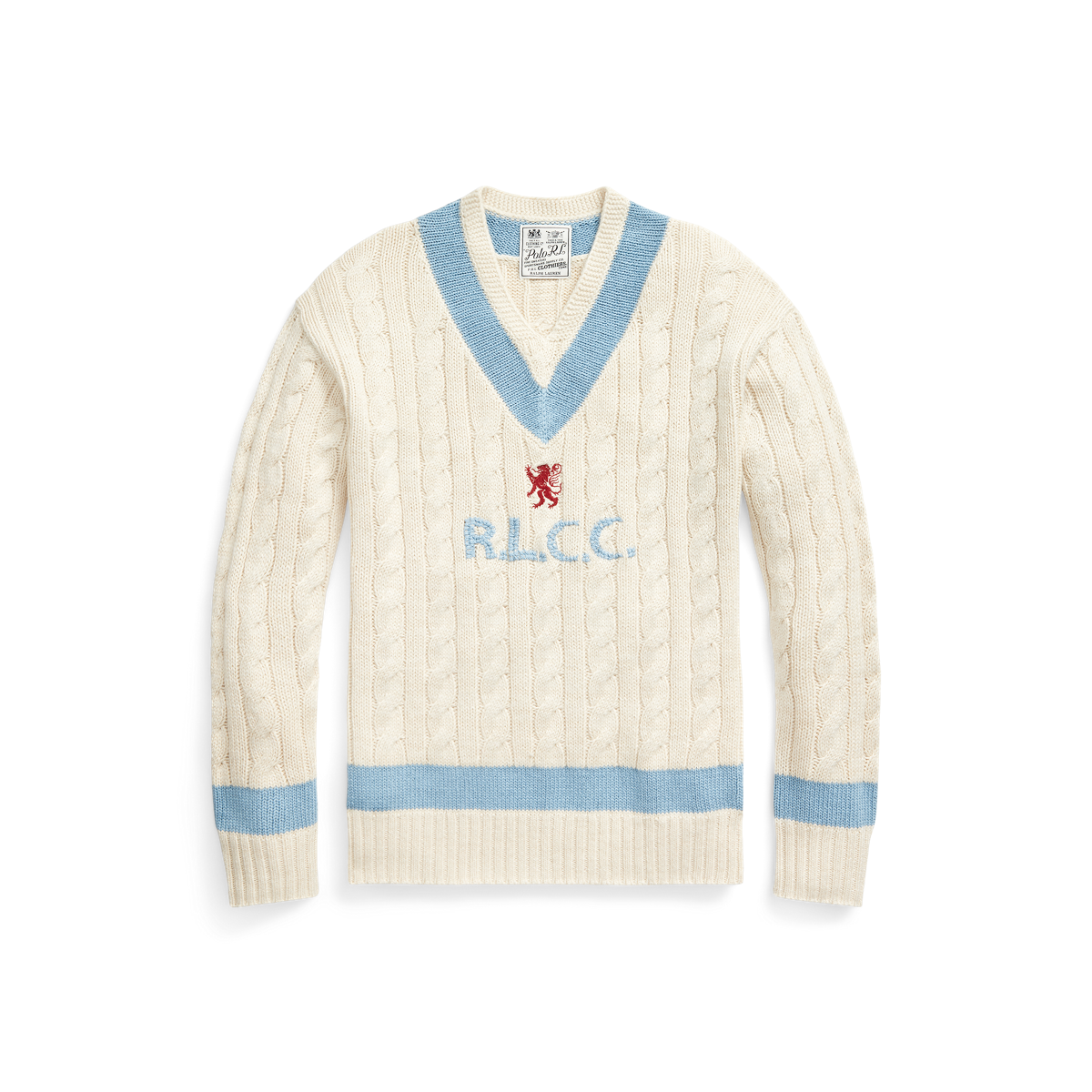 Embroidered Cotton Blend Cricket Sweater