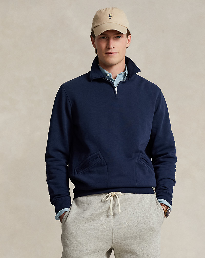Fleece Collared Quarter-Zip Sweatshirt Polo Ralph Lauren 1