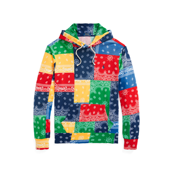 Patchwork-Print Spa Terry Hoodie