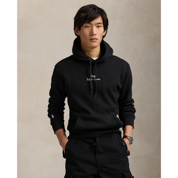 Double-knit hoodie met logo