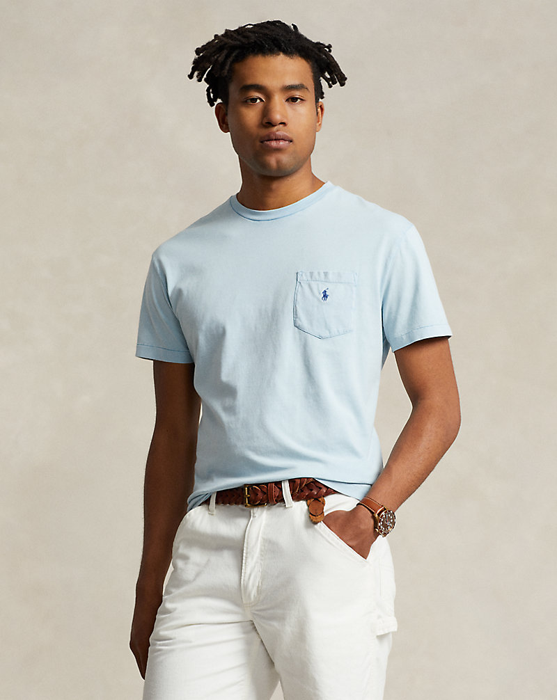 Classic Fit Cotton-Linen Pocket T-Shirt Polo Ralph Lauren 1
