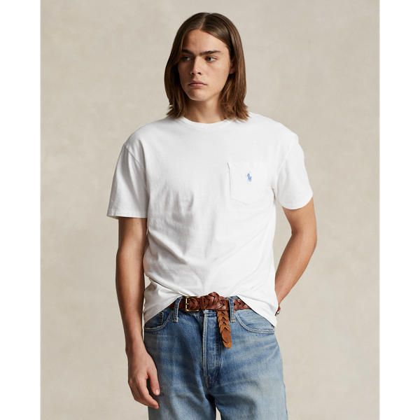 Classic Fit Cotton-Linen Pocket T-Shirt