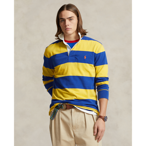 Classic Fit Striped Jersey Rugby Shirt