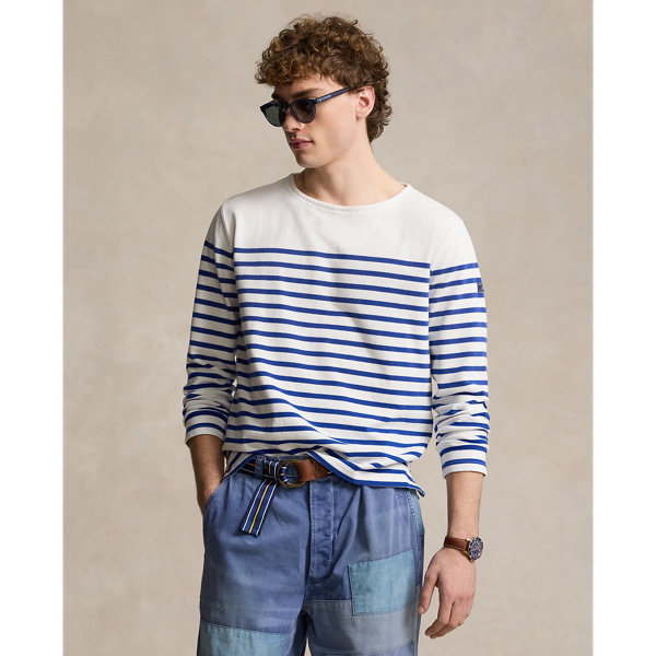 Classic Fit Striped Boatneck Shirt
