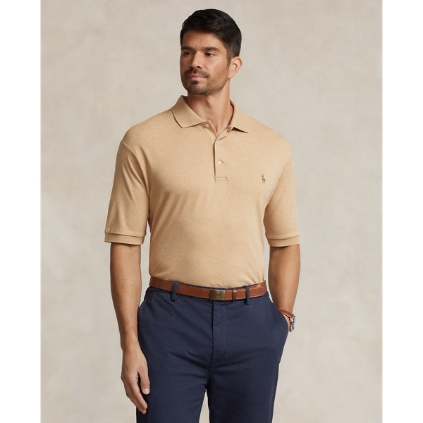 Men's Tan Soft Cotton Polo Shirts
