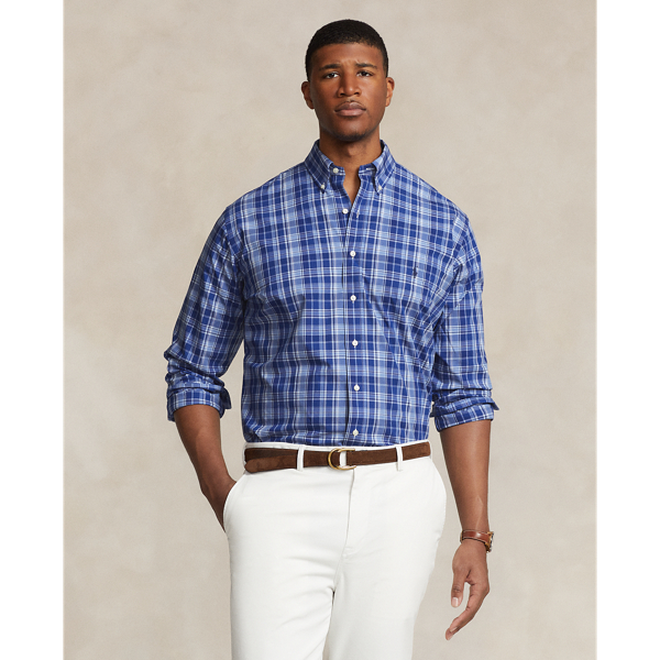 Plaid Stretch Poplin Shirt