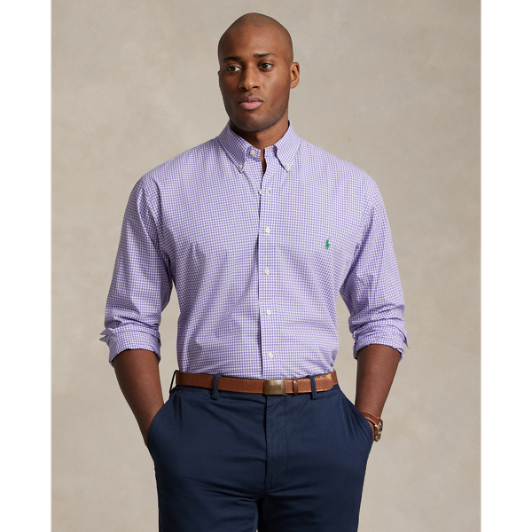 Gingham Stretch Poplin Shirt