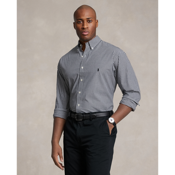 Gingham Stretch Poplin Shirt