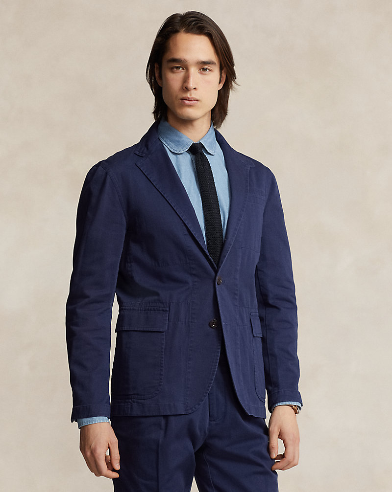 Tailored Washed Twill Suit Jacket Polo Ralph Lauren 1