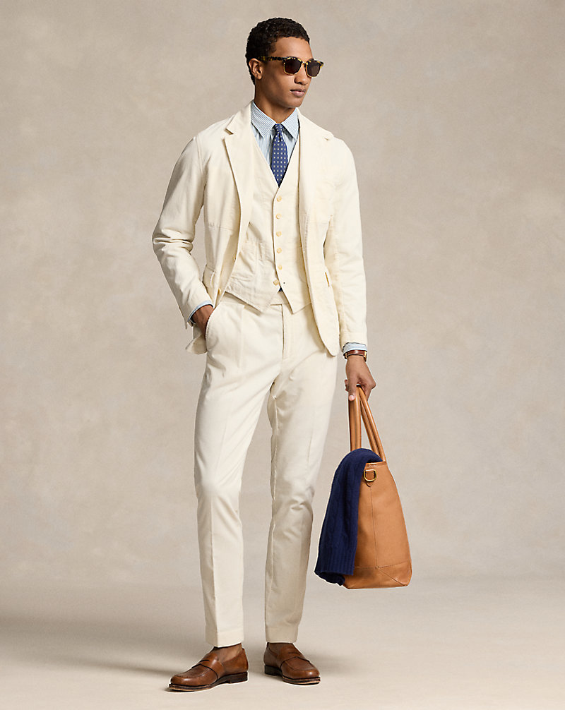 Pleated Stretch Corduroy Suit Trouser Polo Ralph Lauren 1