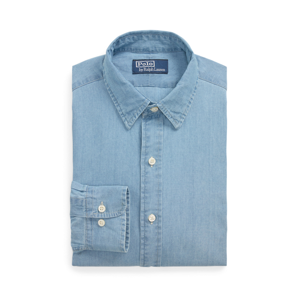 Custom Fit Indigo Chambray Shirt