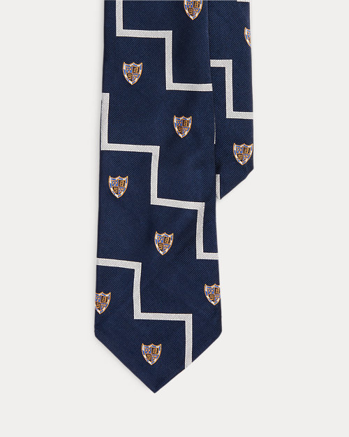 Zigzag Silk Repp Club Tie