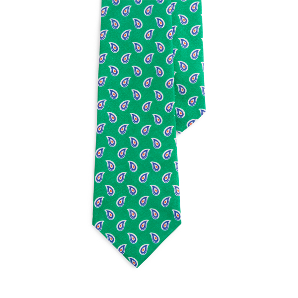 Cravate à motif pin en lin