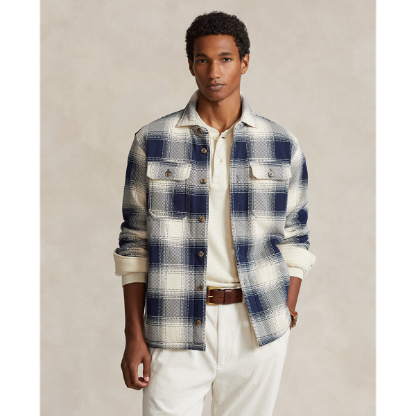 Plaid Fleece Shirt Jacket