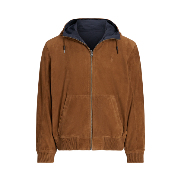 Reversible Suede-Taffeta Hooded Jacket for Men | Ralph Lauren® UK