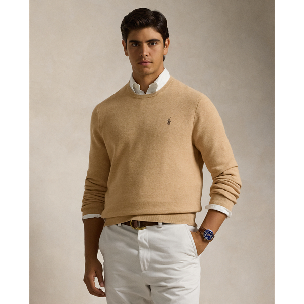 Textured Cotton Crewneck Sweater