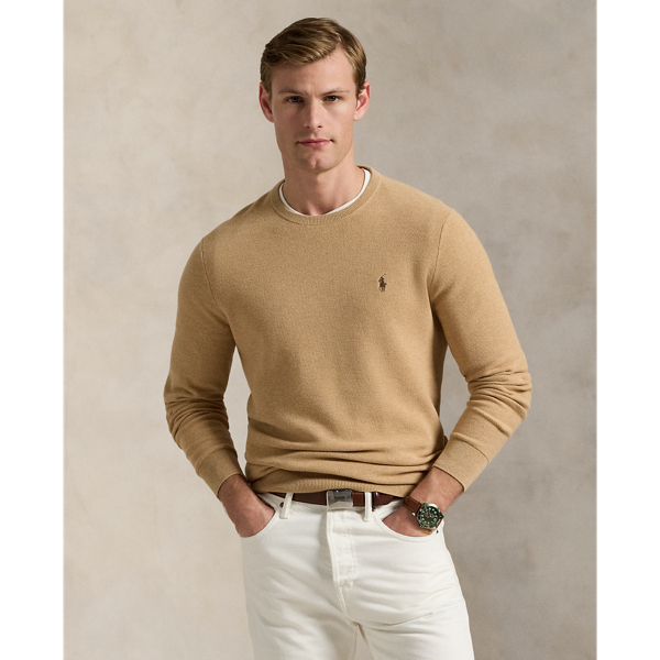 Textured Cotton Crewneck Sweater